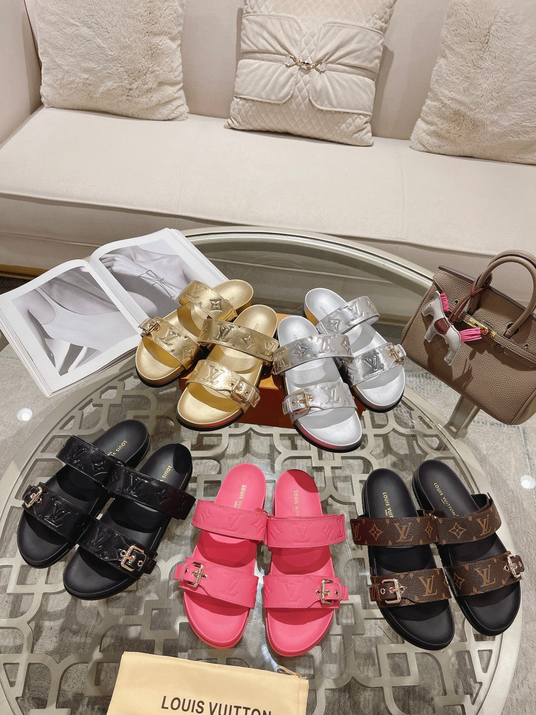 LV Slides Double Strap CLICK FOR MORE COLOURWAYS